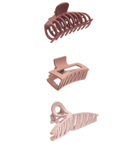 HEAD JOG STRAW CLIP NUDE BLUSH SET OF 3 HEAD JOG STRAW CLIP NUDE BLUSH SET OF 3