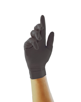 NITRILE GLOVES 100 MEDIUM BLACK NITRILE GLOVES 100 MEDIUM BLACK