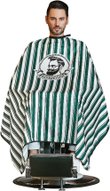 DMI VINTAGE BARBER CAPE GREEN WITH WHITE STRIPES